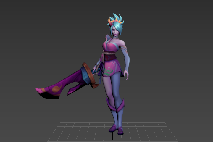 Riven_右手持刀普通待机