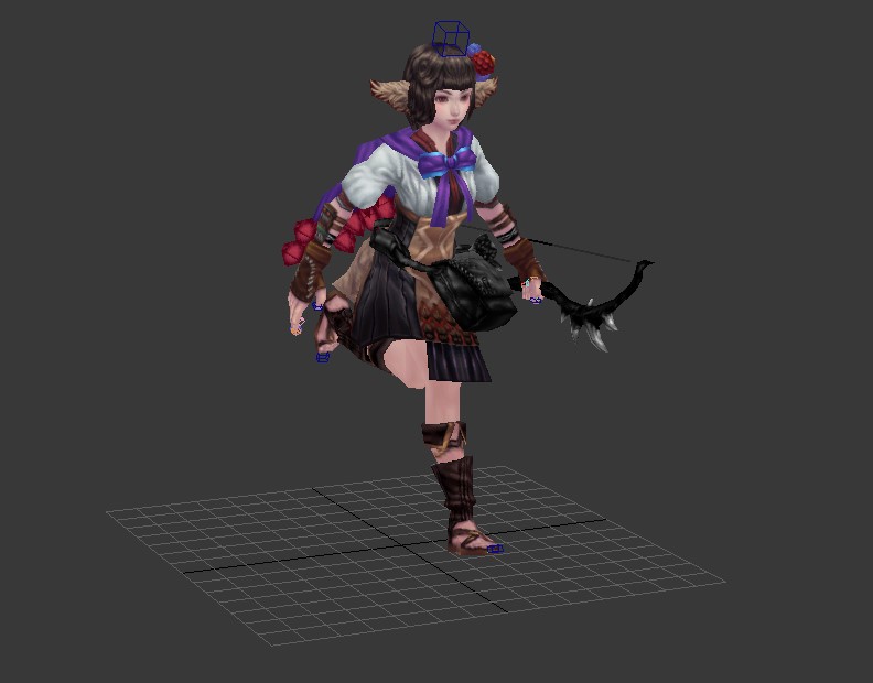 拿弓少女_拿弓奔跑