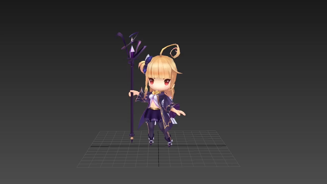 Q版紫衣少女_攻击