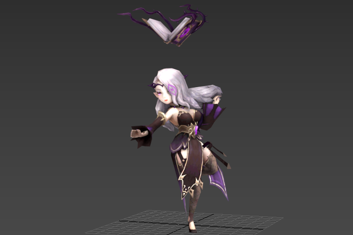 魔女_悬浮法书技能攻击